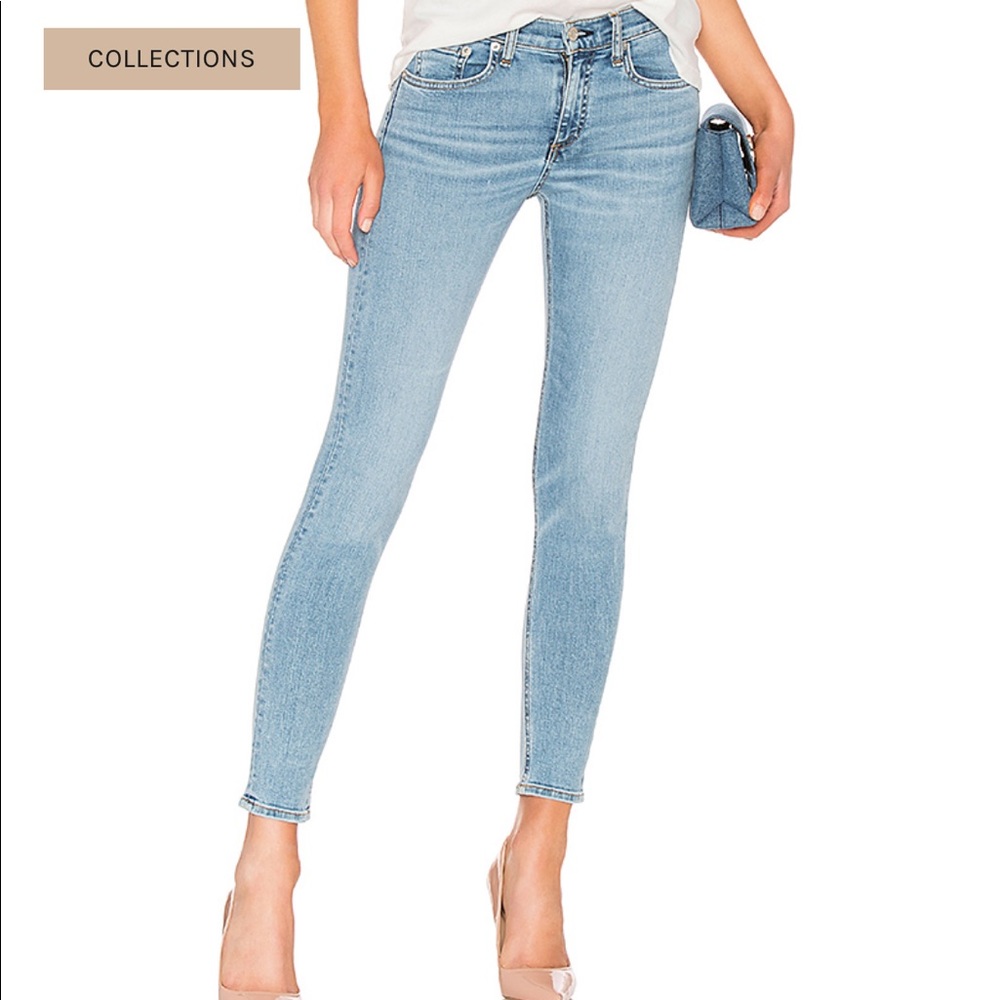 Rag And Bone ankle skinny jeans color nelly